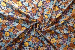 Autumn Friends- Kingfisher - Rayon Crinkle