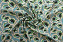 Emerald Peacock - Rayon Crinkle