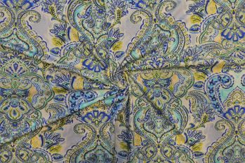 Peacock Paisley - Viscose Crepe Jersey