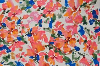 Watercolour Floral - Viscose Rickardi Lawn